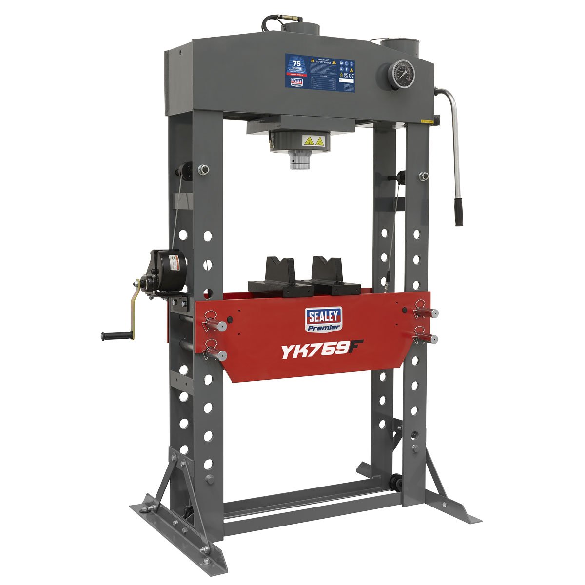 Sealey Premier Hydraulic Floor Type Press 75 Tonne | OnDemand Truck Parts