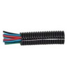 Durite - Convoluted Split Black Polyamide Tubing 4.5 NW 100M - 3-331-36