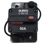 Durite - Circuit breaker Flush Mount 12/24 volt 50 amp  - 0-382-55