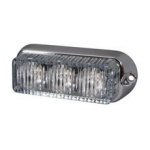 Durite - High Intensity 4 Blue LED Warning Light - Horizontal, Chrome Bezel (12 flash patterns) - 0-442-02