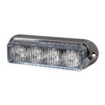 Durite - High Intensity 4 Amber LED Warning Light - Horizontal, Chrome Bezel (19 flash patterns) - 0-442-20