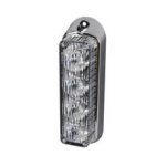 Durite - High Intensity 4 Amber LED Warning Light - Vertical, Chrome bezel (19 flash patterns) - 0-442-40