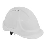 Sealey Worksafe® Vented Safety Helmet - White