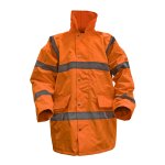 Sealey Worksafe® Hi-Vis Orange Jacket with Quilted Lining - Large