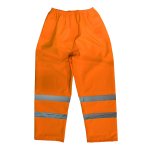 Sealey Worksafe® Hi-Vis Orange Waterproof Trousers - Large