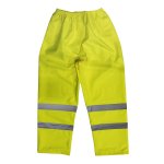 Sealey Worksafe® Hi-Vis Yellow Waterproof Trousers - Medium