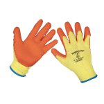 Sealey Worksafe® Super Grip Knitted Gloves with Latex Palm, Large - Pair