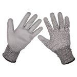 Sealey Worksafe® Anti-Cut PU Gloves (Cut Level C), Large - Pair