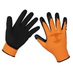 Sealey Worksafe® Foam Latex Gloves, Large - Pair