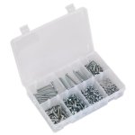 Sealey High Tensile Setscrew, Nut & Washer Assortment M5 444pc