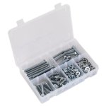 Sealey High Tensile Setscrew, Nut & Washer Assortment M8 220pc