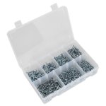 Sealey Zinc Plated Self-Drilling Pan Head Phillips Screw Assortment 500pc