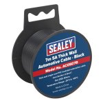 Sealey 5A Thick Wall Automotive Cable 7m - Black