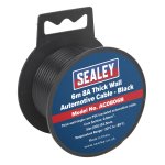 Sealey 8A Thick Wall Automotive Cable 6m - Black