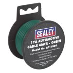 Sealey 17A Thick Wall Automotive Cable 4m - Green