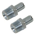 Sealey PCL Screwed Tailpiece Male 1/2"BSPT - 1/2" Hose - Pack of 2