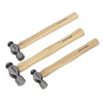 Sealey Premier Ball Pein Hammer Set 3pc Hickory Shafts