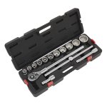 Sealey Premier Socket Set 3/4"Sq Drive 12-point 15pc