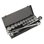 Sealey Premier Socket Set 3/4"Sq Drive 12-point 22pc