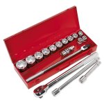 Sealey Premier Socket Set 3/4"Sq Drive 17pc