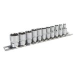 Sealey Premier Imperial Socket Set 1/4"Sq Drive 11pc