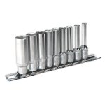 Sealey Socket Set 9pc 1/4"Sq Drive 6pt Deep WallDrive® Imperial