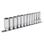 Sealey Premier Deep Lock-On Socket Set 3/8"Sq Drive 12pc