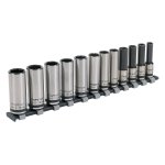 Sealey Premier Black Deep Lock-On Socket Set 3/8"Sq Drive 12pc