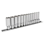 Sealey Premier Deep Lock-On Socket Set 1/4"Sq Drive 13pc