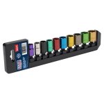 Sealey Premier Multi-Coloured Socket Set 3/8"Sq Drive 10pc