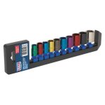 Sealey Premier Multi-Coloured Socket Set 3/8"Sq Drive 10pc