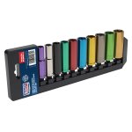 Sealey Premier Deep Multi-Coloured Socket Set 3/8"Sq Drive 10pc