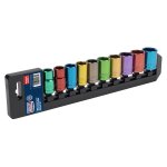 Sealey Premier Multi-Coloured Socket Set 1/2"Sq Drive 10pc