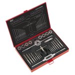 Sealey Imperial Tap & Die Set Split Dies BSW 28pc