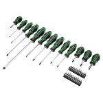 Sealey Screwdriver & Bit Set 33pc GripMAX® - Hi-Vis