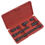 Sealey Premier Impact Adaptor & Extension Bar Set 1/2"Sq Drive 6pc