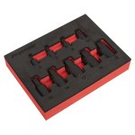 Sealey Premier Low Profile Impact Hex Socket Bit Set 1/4" & 3/8" Sq Drive 9pc