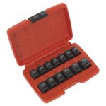 Sealey Impact Socket Set 13pc 1/2"Sq Drive Low Profile Metric