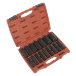 Sealey Premier Deep Impact Socket Set 1/2"Sq Drive 16pc