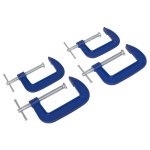 Sealey G-Clamp Set 75mm & 100mm 4pc