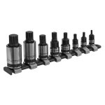 Sealey Premier Black Spline Socket Bit Set 1/4", 3/8" & 1/2"Sq Drive 8pc