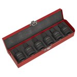 Sealey Premier Impact Hex Socket Bit Set 3/4"Sq Drive 6pc