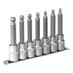 Sealey Premier Ball-End Hex Socket Bit Set 1/2"Sq Drive 7pc