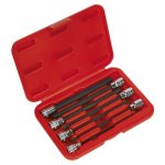 Sealey Premier Hex Socket Bit Set 3/8"Sq Drive 150mm 7pc