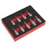 Sealey Premier Hex Socket Bit Set 3/8"Sq Drive 9pc