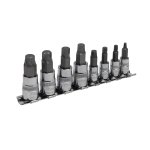 Sealey Premier Lock-On Hex Socket Bit Set 1/4" & 3/8"Sq Drive 8pc