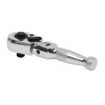 Sealey Premier Stubby Flexi-Head Ratchet Wrench 1/4"Sq Drive