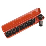 Sealey Premier Metric/Imperial Impact Socket Set 3/8"Sq Drive 12pc