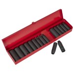 Sealey Premier Metric/Imperial Deep Impact Socket Set 1/2"Sq Drive 16pc