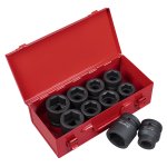 Sealey Premier Metric/Imperial Impact Socket Set 1"Sq Drive 10pc